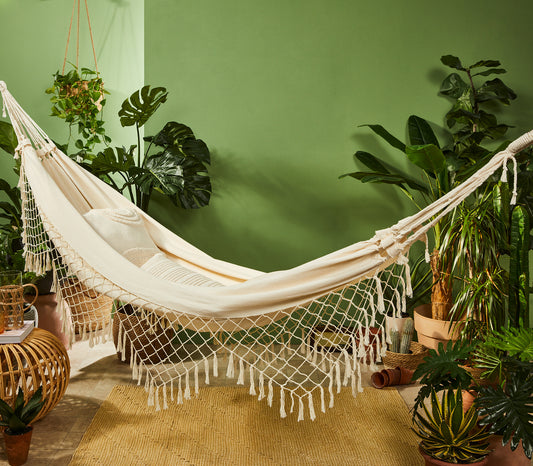 Brazilian woven cotton hammock (Double)
