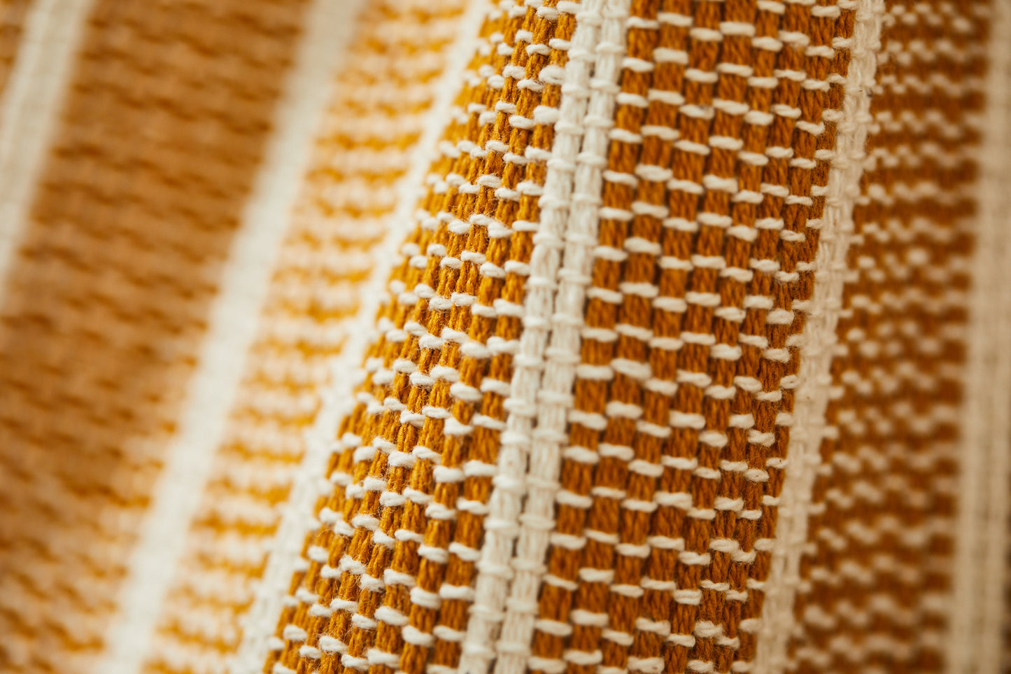Diamond pattern throw (natural cotton & ochre)