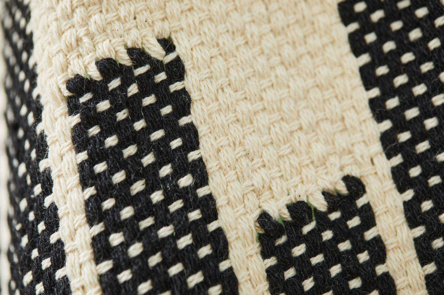 Eagle pattern throw (natural cotton & black)